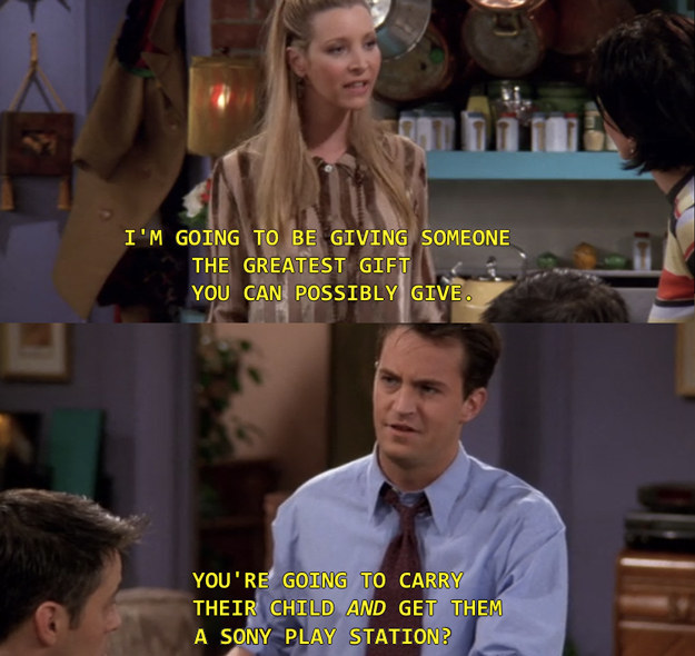 When Phoebe was trying to be nice...but Chandler was there.