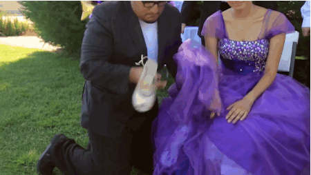 Everyone is just silently staring as your dad gets eaten by your dress.