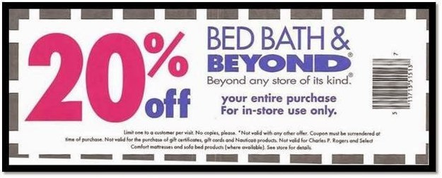 bed bath beyond coupons