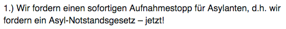 Mit dieser Taktik ist PEGIDA auf einem guten Weg, die Deutschen auszurotten. Denn hierzulande sterben mehr Menschen, als geboren werden, was zur Folge hat, dass die Bevölkerungszahl sinkt. Aktuell ist jeder fünfte Deutsche über 65. Wenn weniger Menschen nach Deutschland kommen, um hier zu leben, so wie es PEGIDA will, schrumpft die Gesamtzahl der Einwohner Deutschlands. Von 80 Millionen auf 67,6 Millionen im Jahr 2060, sagt das Statistische Bundesamt.
