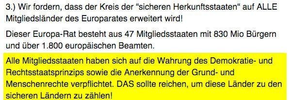 "Sicherer Herkunftsstaat" ist ein Begriff aus dem Asylrecht. Er bezeichnet Länder, in denen niemand politische Verfolgung oder unmenschliche Bestrafung fürchten muss. Menschen aus diesen Ländern haben in Deutschland wenig Chancen auf Asyl. Neben allen Mitgliedern der Europäischen Union zählen derzeit Balkanstaaten wie Bosnien-Herzegowina und Serbien sowie Senegal und Ghana als sichere Herkunftsstaaten.