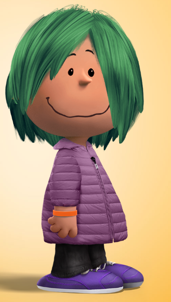 Colourful hair, brown eyes, and average height