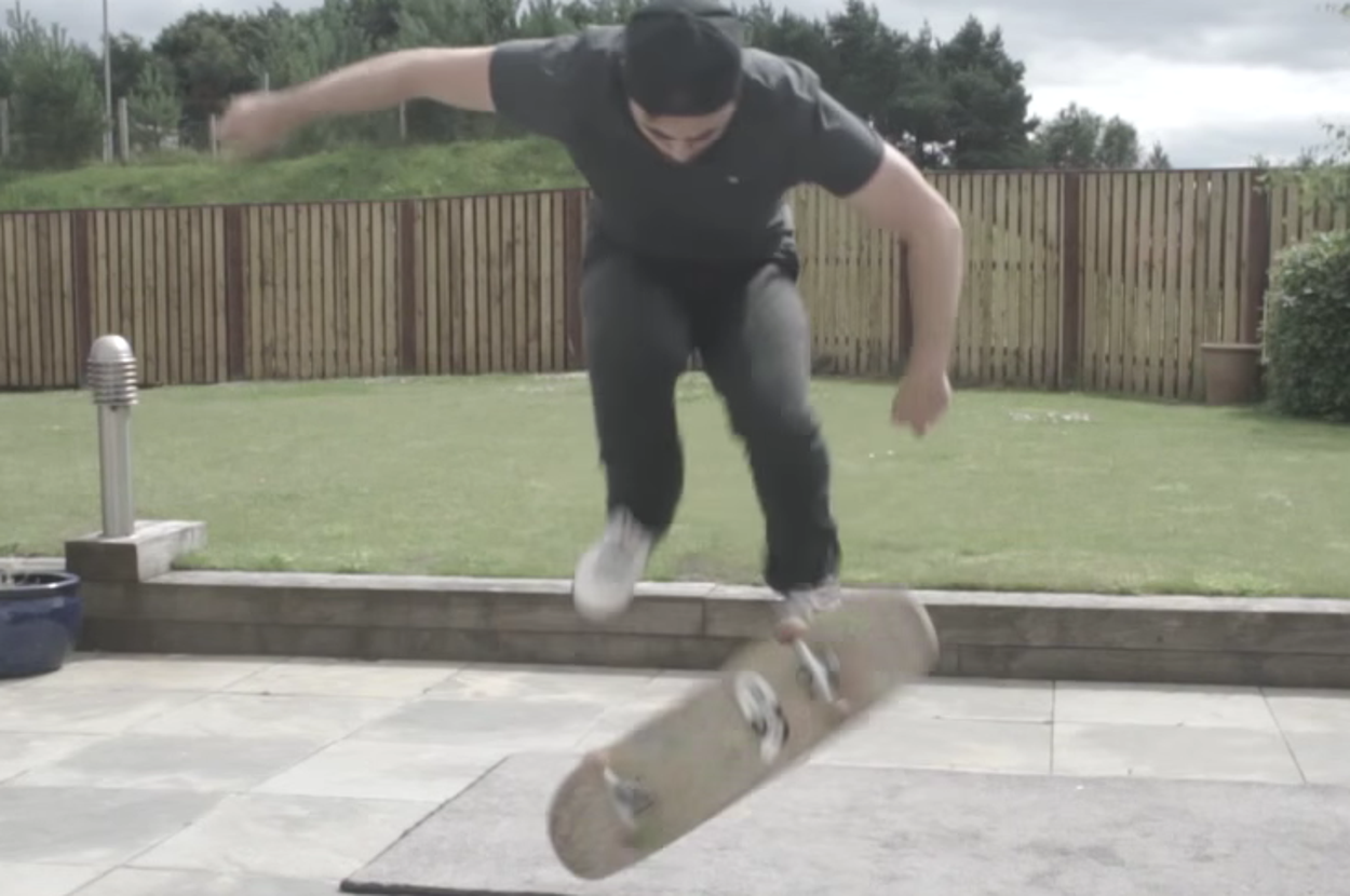 Kickflip Rake This Guy Learned How To Do A Kickflip On His Skateboard In Just 5 Hours ...