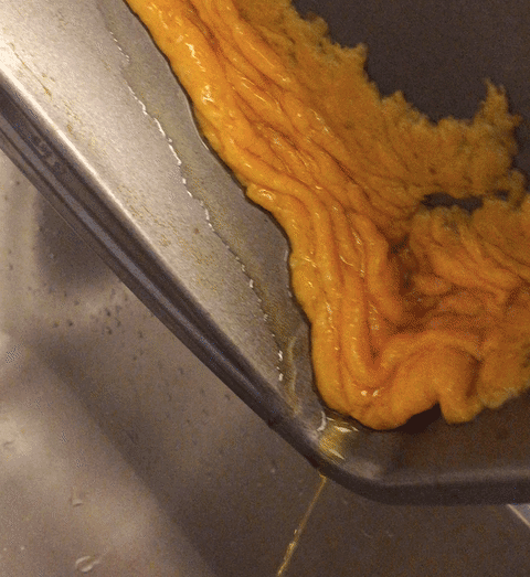 I was vigilant and meticulous and drained the oil every five minutes or so. This time I didn't add in canola oil back in — that seemed dumb. I wanted to make a powder. I could worry about Frito-Lay and their wet ingredients later.