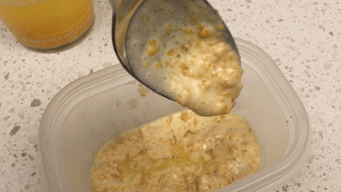 The remaining liquids were a mixture of water and proteins. Nicolas explained I should slowly double boil that mixture to evaporate the liquids.