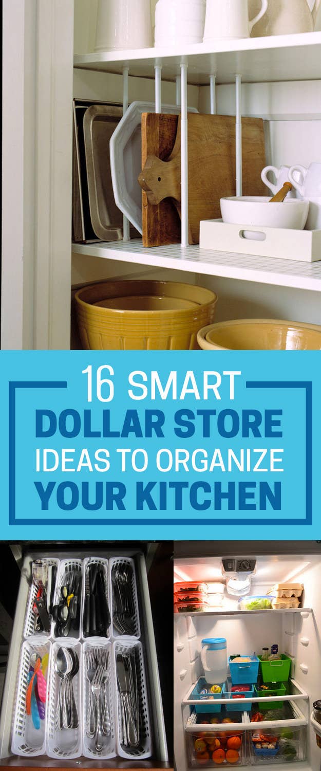 16 Smart Dollar Store Ideas To Declutter Your Kitchen