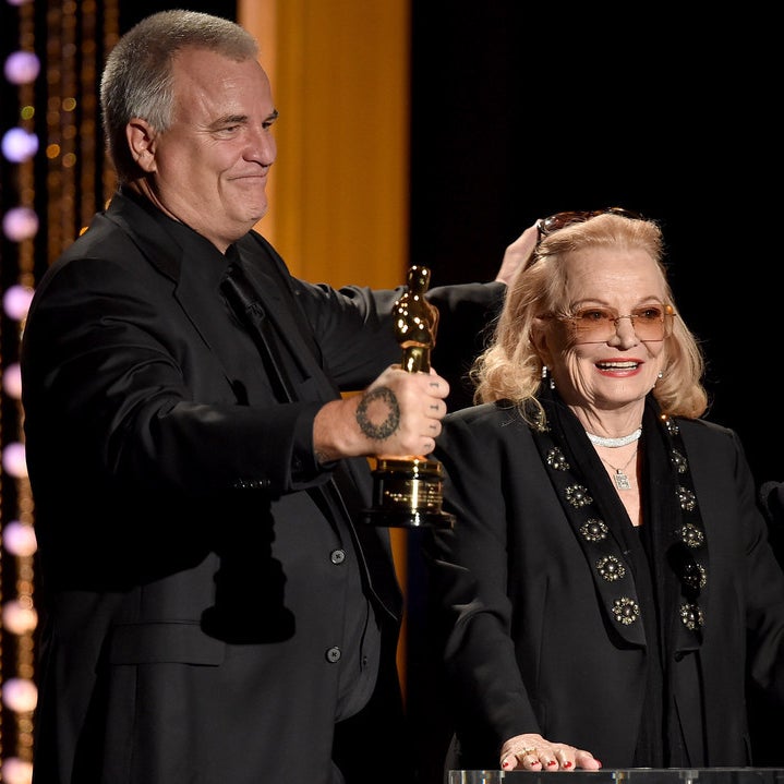 Filmmaker Nick Cassavetes presents the honorary Oscar to his mother, actor Gena Rowlands, at the Governors Awards.