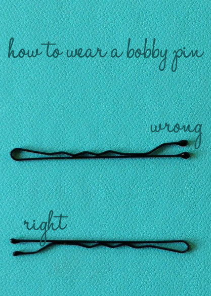 You should be putting bobby pins in your hair wavy-side down.