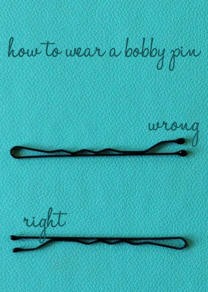 It will help them stay better — the ridges help grip your hair and lock everything in place. Still having trouble with slipping bobby pins? Coat them with a little bit of hairspray before using them. From here.