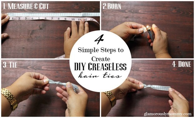 When those too-tight hair ties leave creases in your hair, swap them out for some creaseless hair ties.