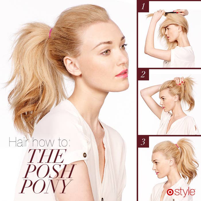 It's just a little fluffing before you bind it with an elastic. From here. Get more cute ponytail styling ideas here.