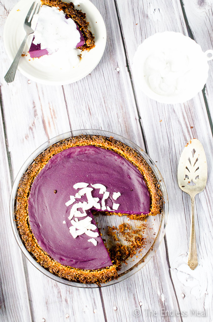 And is all, "I'm still here you." Vegan Purple Sweet Potato Pie recipe here.