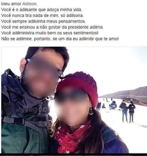 Esta declaração de amor.