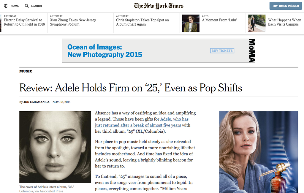 Adele Cries to Her Music, Too - The New York Times