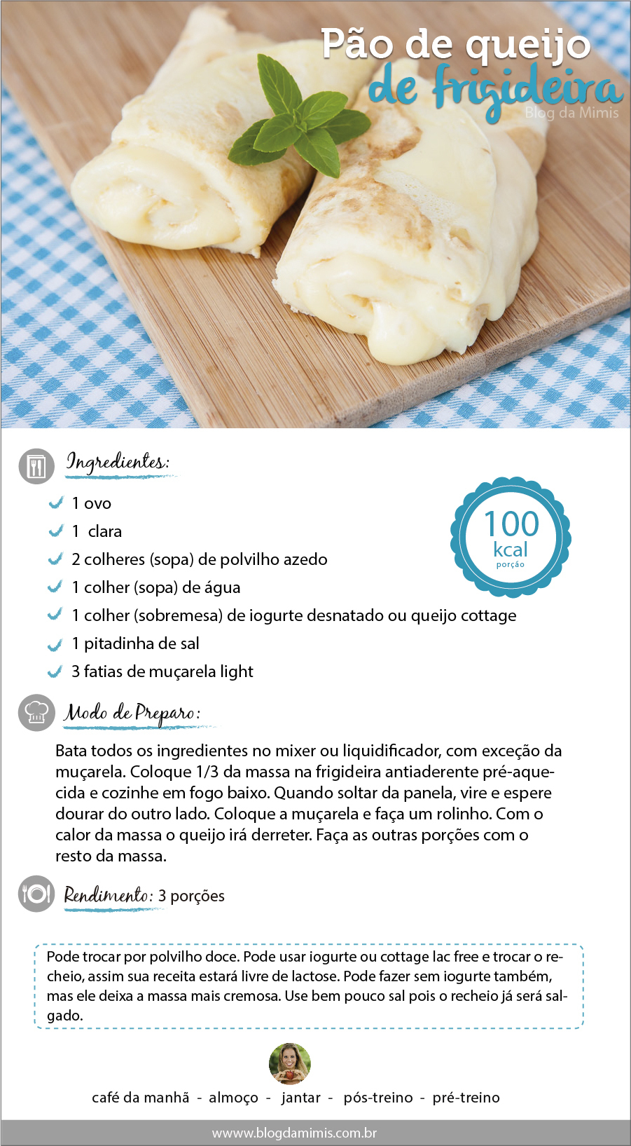 Nada é mais gostoso que receita que você bate tudo de uma vez. Depois é só jogar na frigideira! Veja aqui a receita.