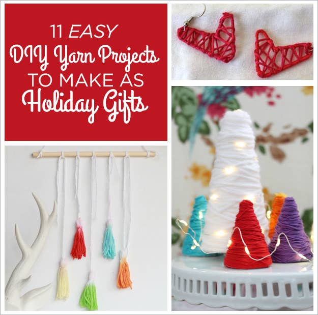 Snowman crafts christmas cool pinecone hative source 11 Easy DIY Yarn Projects To Make As Holiday Gifts