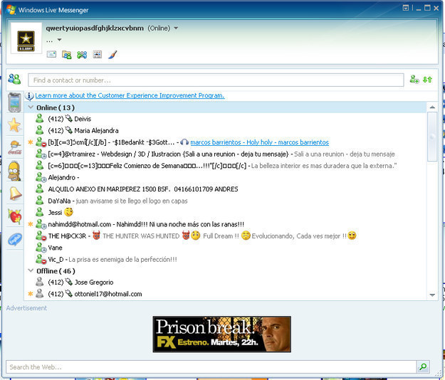 En vez de expresarte con interminables textos en Facebook, te expresabas con letras de canciones en tu status de MSN.