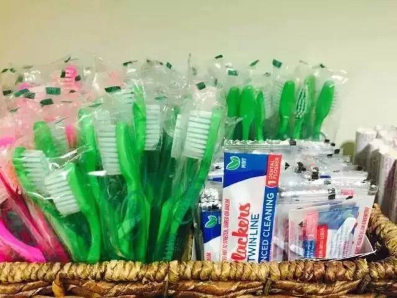 note the toothbrush here contains toothpaste already