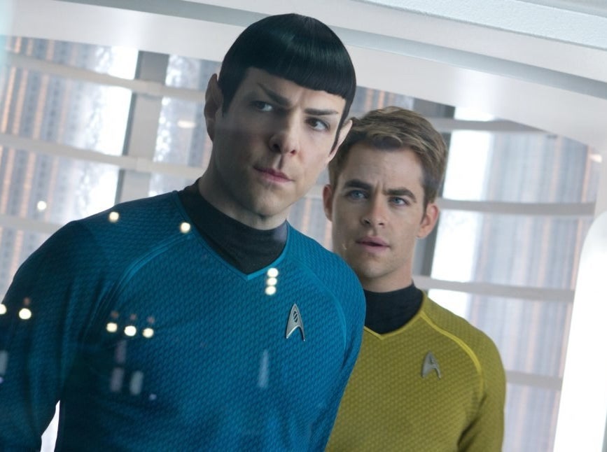Zachary Quinto and Chris Pine in Star Trek Into Darkness
