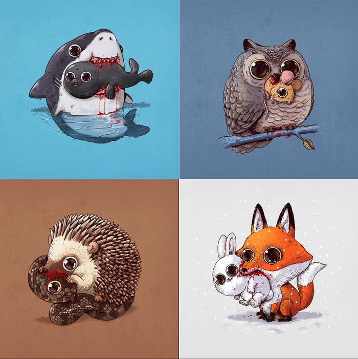easy cartoon drawings of animals