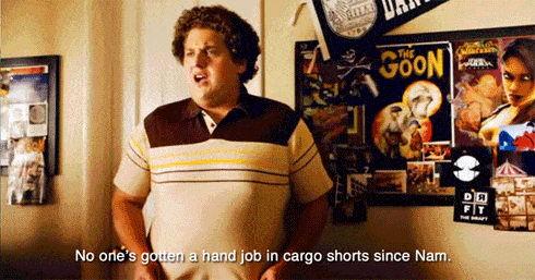 You wear cargo shorts