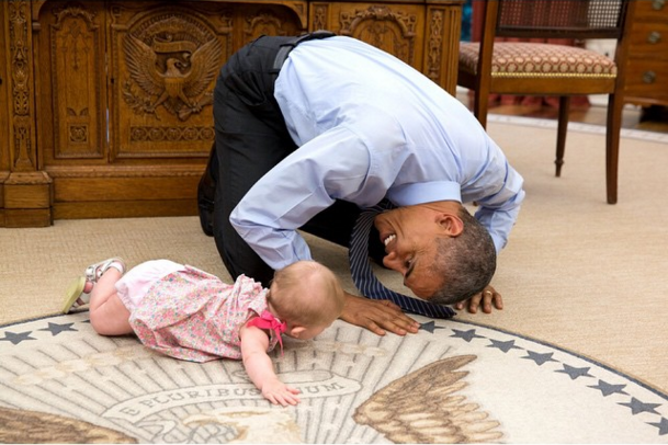 It's not the first time Ella's cuteness has floored the president.