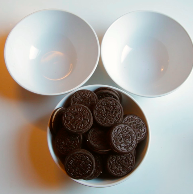 Start with a big bowl of Oreos: