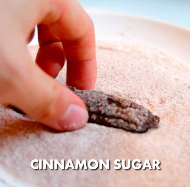 Roll them in cinnamon sugar: