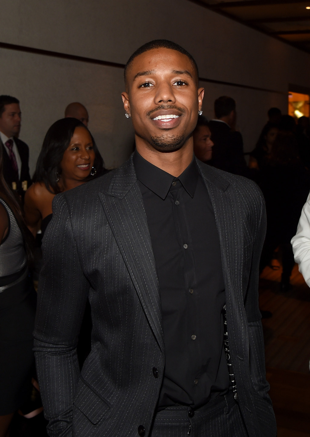 The Fashion Court on X: Michael B. Jordan wore a #Givenchy Fall 2015  pinstripe black suit to the #FantasticFour New York premiere last night.   / X