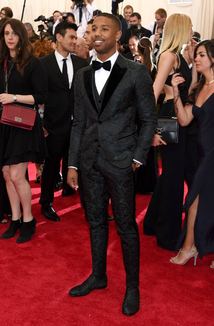 This Premiere Had the Best Red Carpet of the Year  Black suit men, Prom  suits for men, Michael b jordan