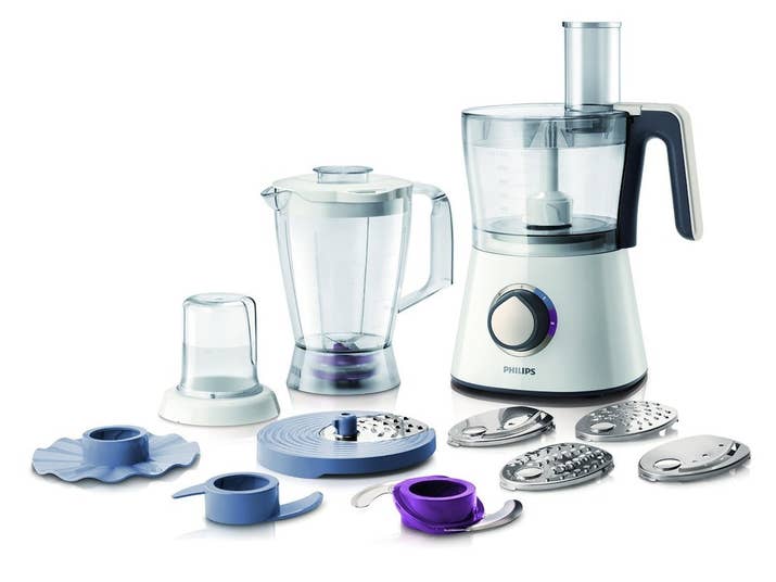 Ask for one with several blades and functions, like this one from Phillips, and start saving yourself loads of time on chopping. Not to mention you'll have the ability to cook loads more recipes than before.