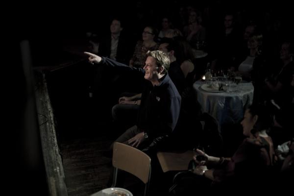 Eddie Izzard's appearance at Pull The Other One's Friday night comedy at the Half Moon in April 2012, involved him appearing both onstage with Stephen Frost and the Impro Allstars and sitting with the audience. Eddie stayed and hung out after the gig. He's that kind of guy. It's that kind of pub.