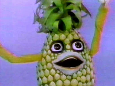 a pineapple puppet