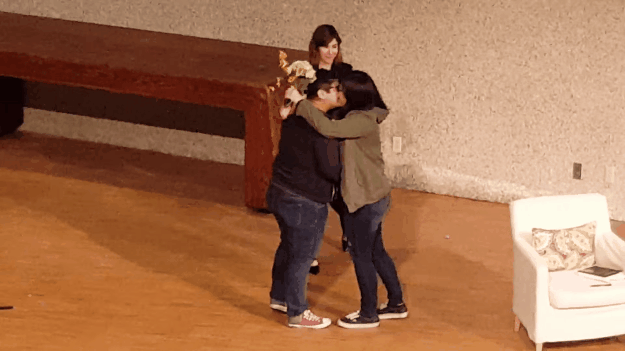 "I was worried about upsetting people in the theater for taking time away from them," she said. "They were incredibly supportive and they kept congratulating us. One woman even gave us $50 to go celebrate over dinner."Still, that can hardly top the best present ever — Brownstein telling the newlyweds that she loves them.