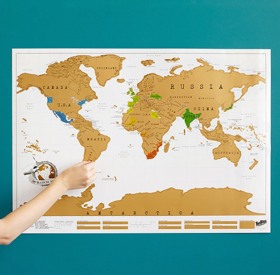 Or go for a fun scratch-off travel map to keep track of your adventures.