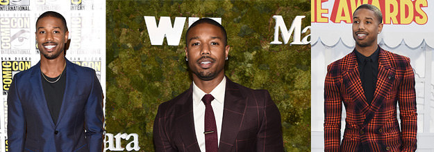 Michael B. Jordan in the tartan tuxedo