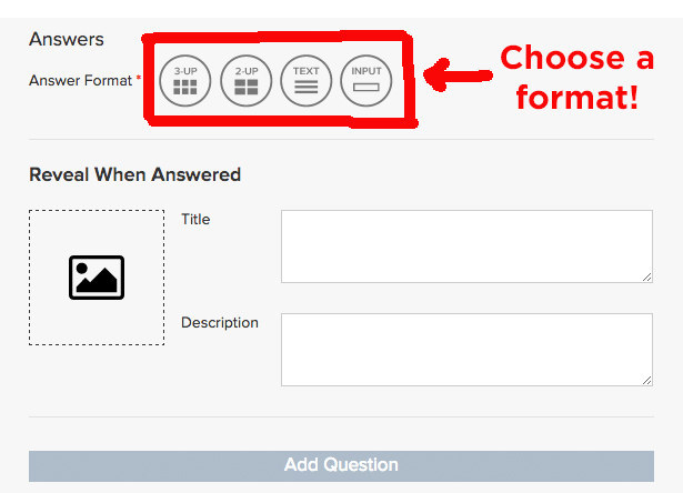 The layout will change depending on what you pick.
