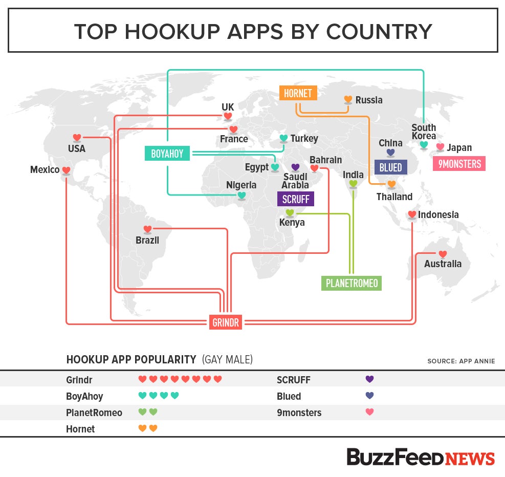 Top gay hookup apps in the world[987X933] r/MapPorn