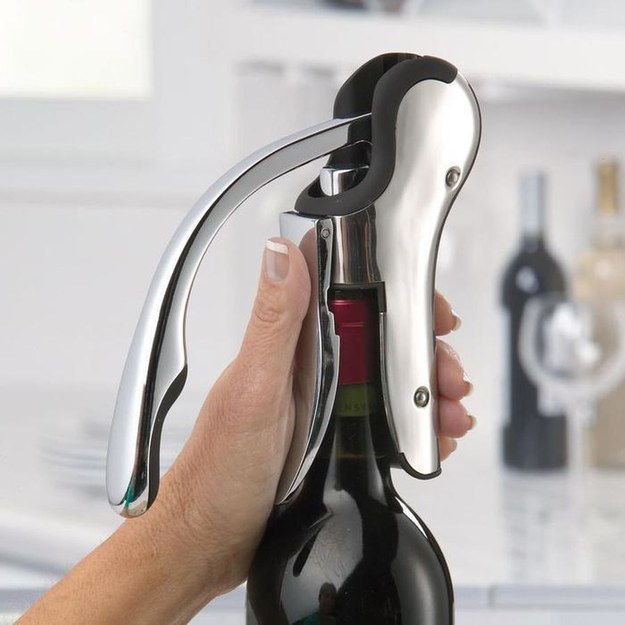 And a trusty, compact wine opener with a lever-pull design to start an evening in off right.