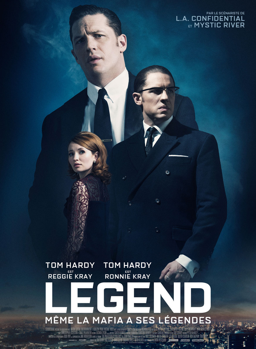 De Brian Helgeland, avec Tom Hardy, Emily Browning... Sortie le 20 janvier.Voir le trailer.Le pitch:Dans les années 60, à Londres, la montée en puissance des jumeaux Kray, deux gangsters redoutés, semble-t-il sans limites...Pourquoi on l'attend?Parce que Tom Hardy y est multiplié par deux. Quand on voit ce que le mec peut faire quand il est seul, il ne peut que crever l'écran quand il se dédouble.