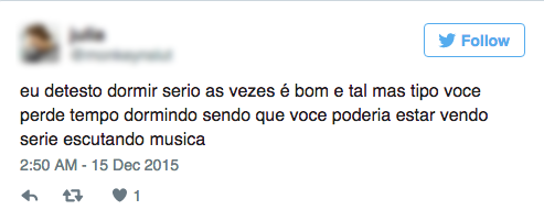"Às vezes é bom e tal."