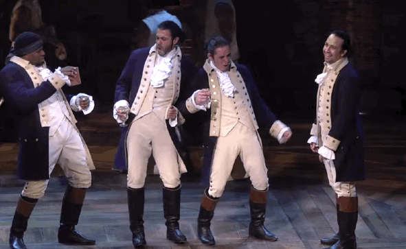 Alexander Hamilton, John Laurens, Hercules Mulligan, and Lafayette = squad goals