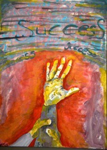 Vernon Davis' Reach for Success Painting