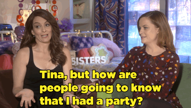 Tina: Well, maybe they're going to read about it later? In your book?Amy: But how do I see where people are when I'm not with them, and how do they know where I've gone?Tina: How do I feel left out about not being invited to the thing they're at? Amy: Yes!Tina: Your body will find a way.