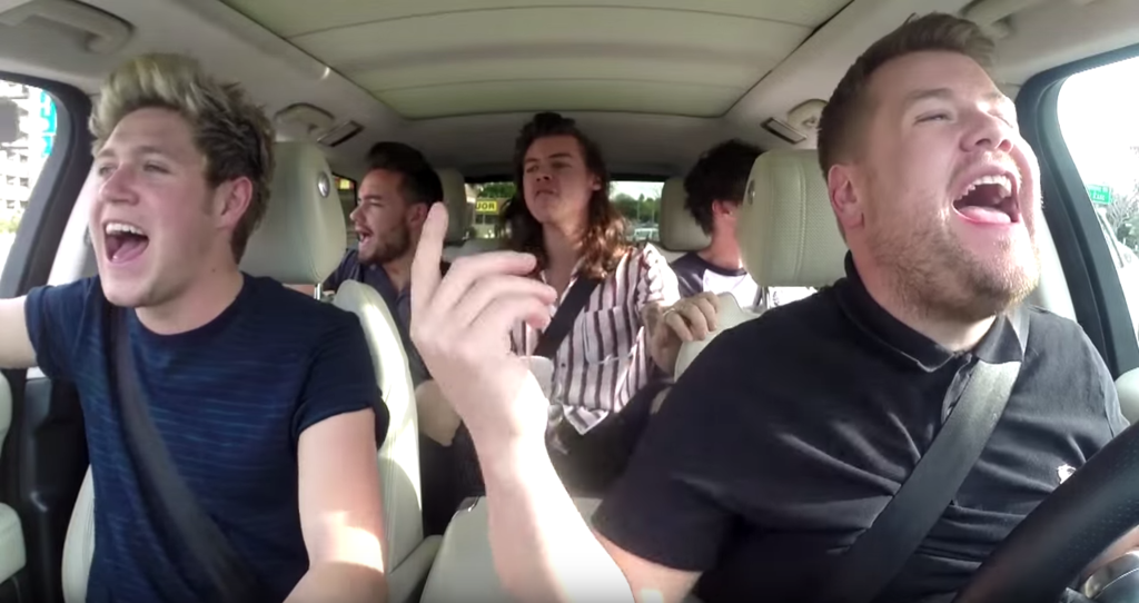 Here Is One Direction Singing One Direction In A Car With James Corden 