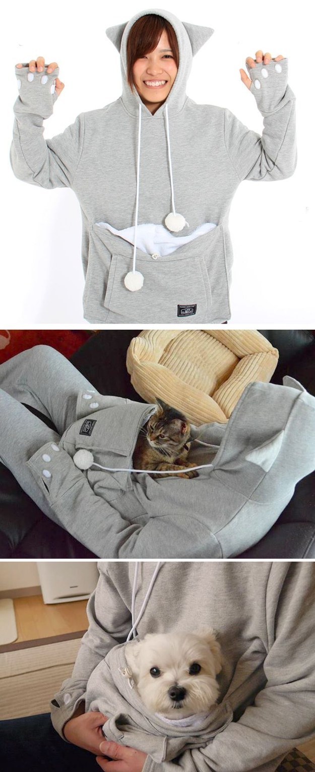 A pet pouch sweatshirt!