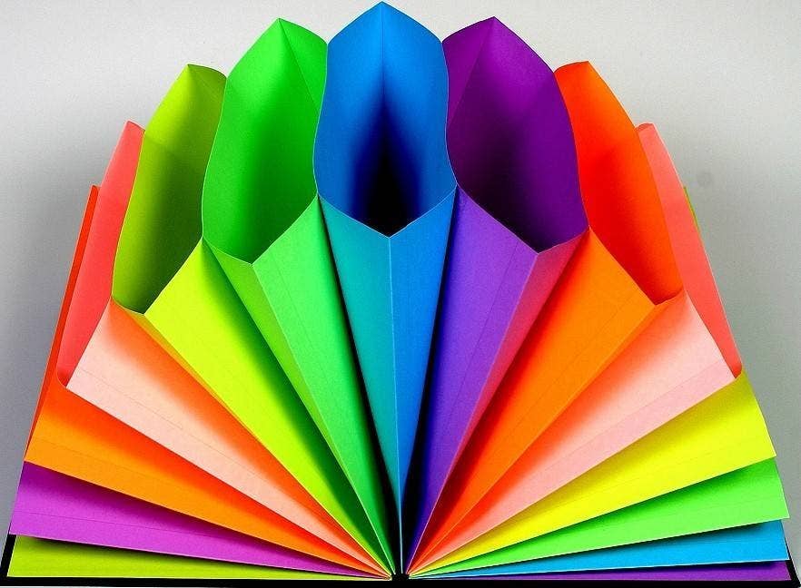 Slinky Rainbow Folded Paper Garland