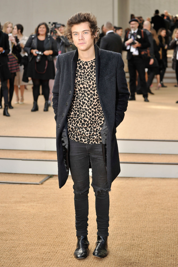 harry styles leopard shirt