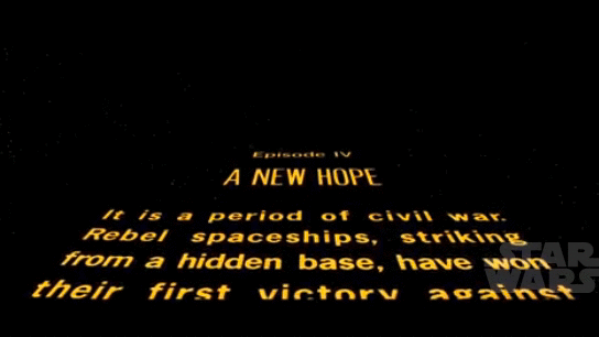 Reuse content or ideas that have worked in the past. Let's be real, the famous opening crawl from the Star Wars saga will never get old.