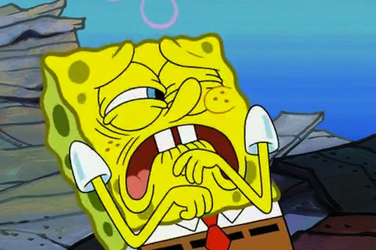 Seeing SpongeBob sad makes me wanna cry. :'( - Meme by